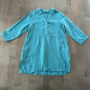 Seasalt Cornwall Early‎ Morning Tunic Dress 100% Linen Lagenlook Cottagecore 8